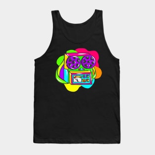 Neon Hippy 80s 90s Costume Retro Vintage Tank Top